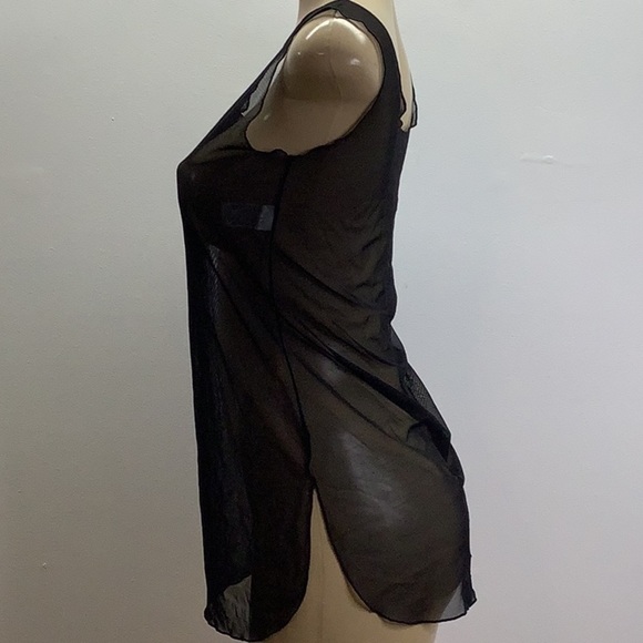 Zuliana Size S/M Black Mesh Cover Up Beach Dress. Made in USA. New With Tags - Picture 5 of 5